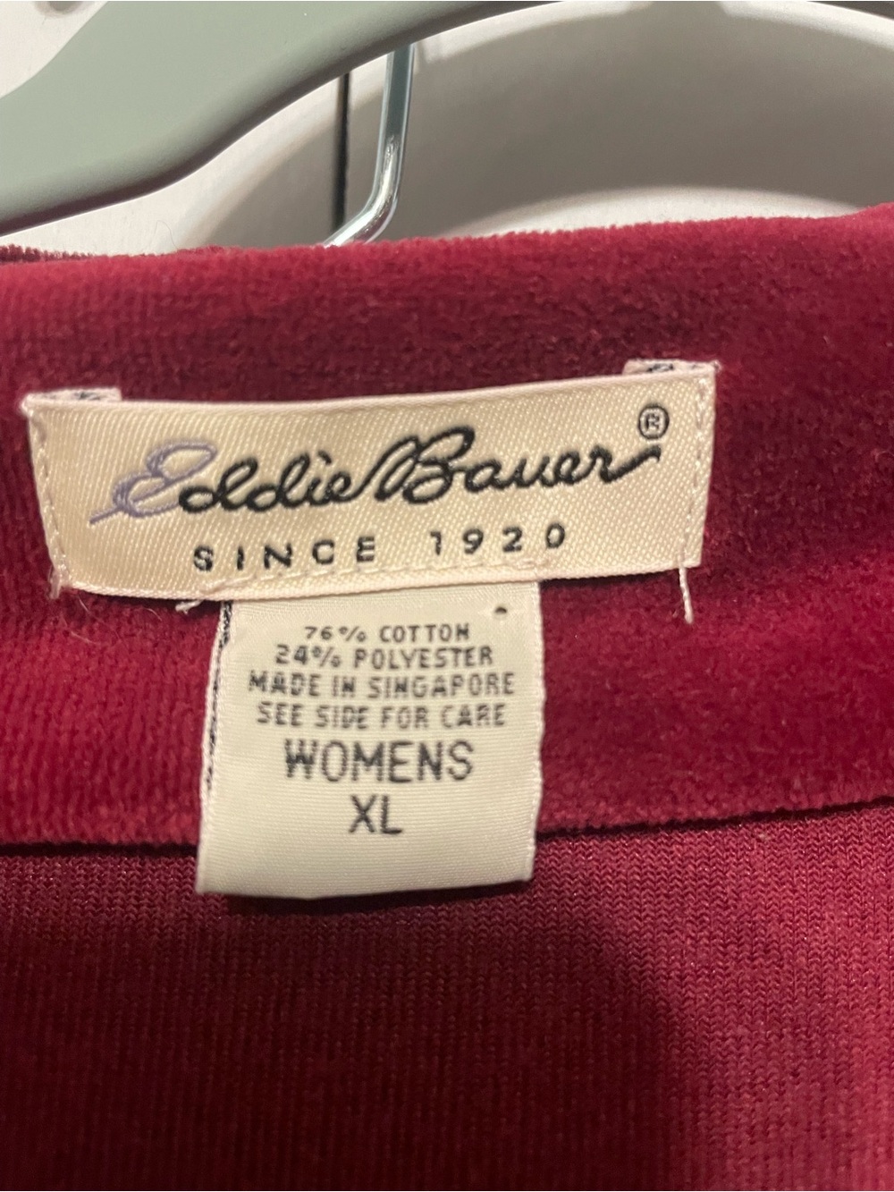 Eddie Bauer two piece lounge wear set Burgundy